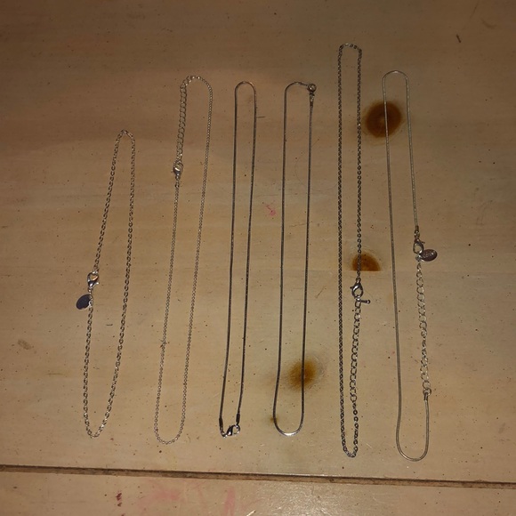 BUNDLE - Six Silver Necklace Chains - Picture 2 of 3